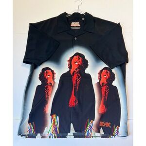 AC/DC Rockware Dragonfly Clothing Angus Young Button Down Shirt Mens XXL Black